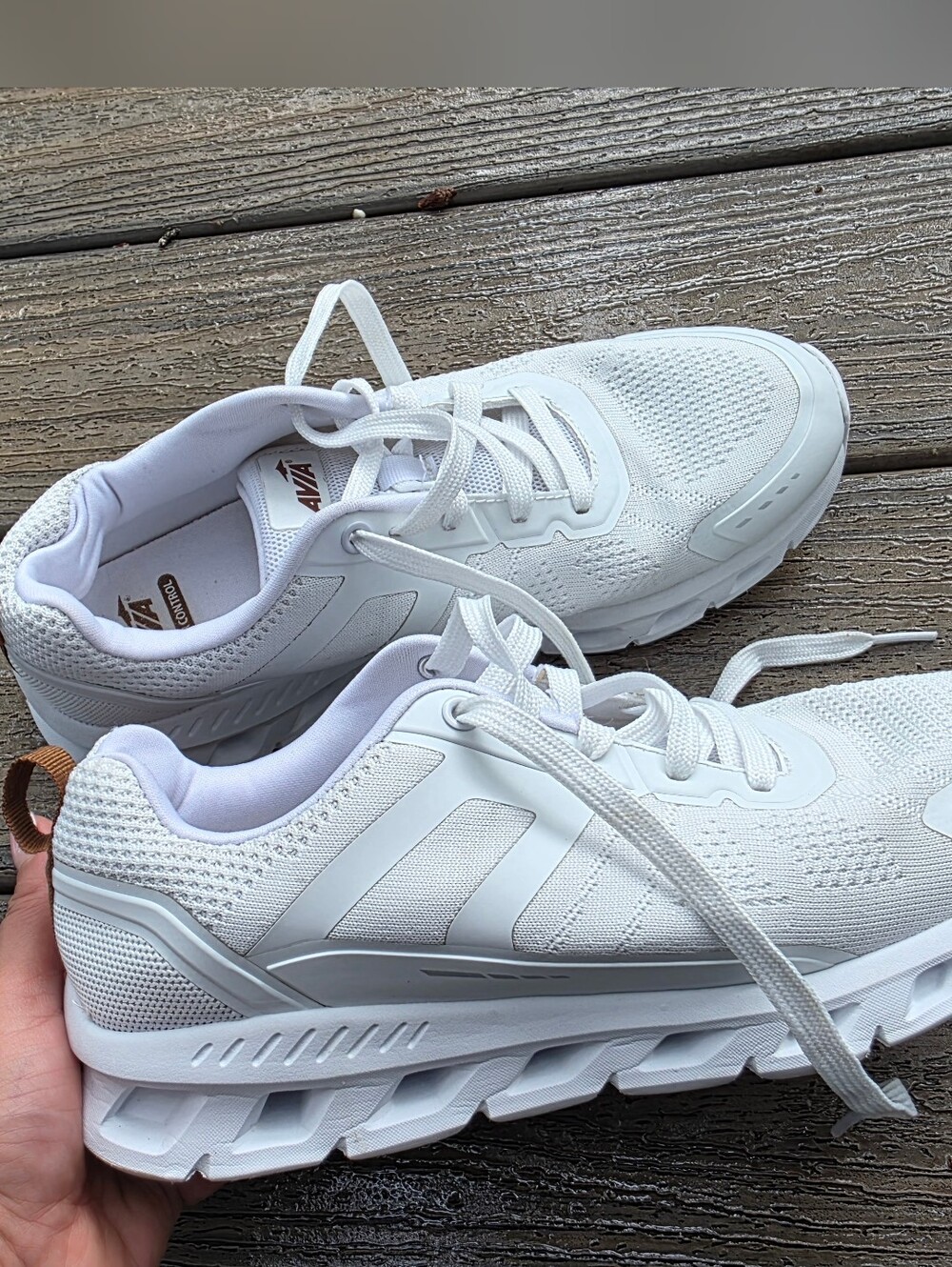 Avia Women's All-White Lightweight Walking Sneakers